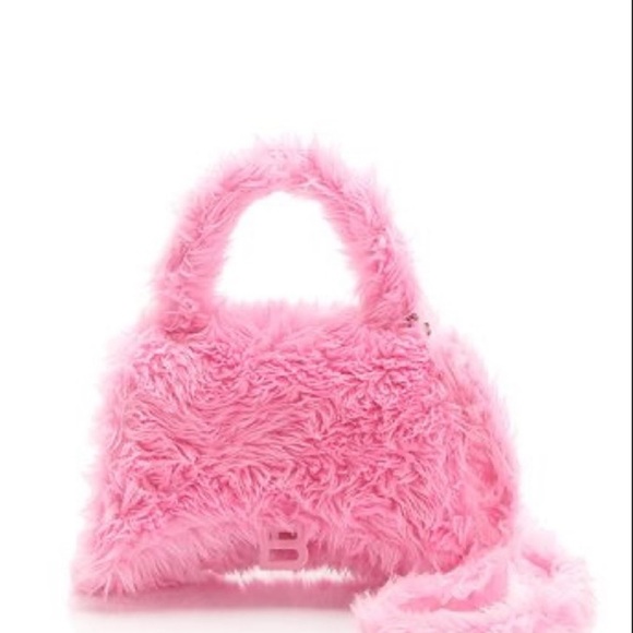 Balenciaga Handbags - BALENCIAGA💗Hourglass Medium Fluffy Top Handle Bag👛